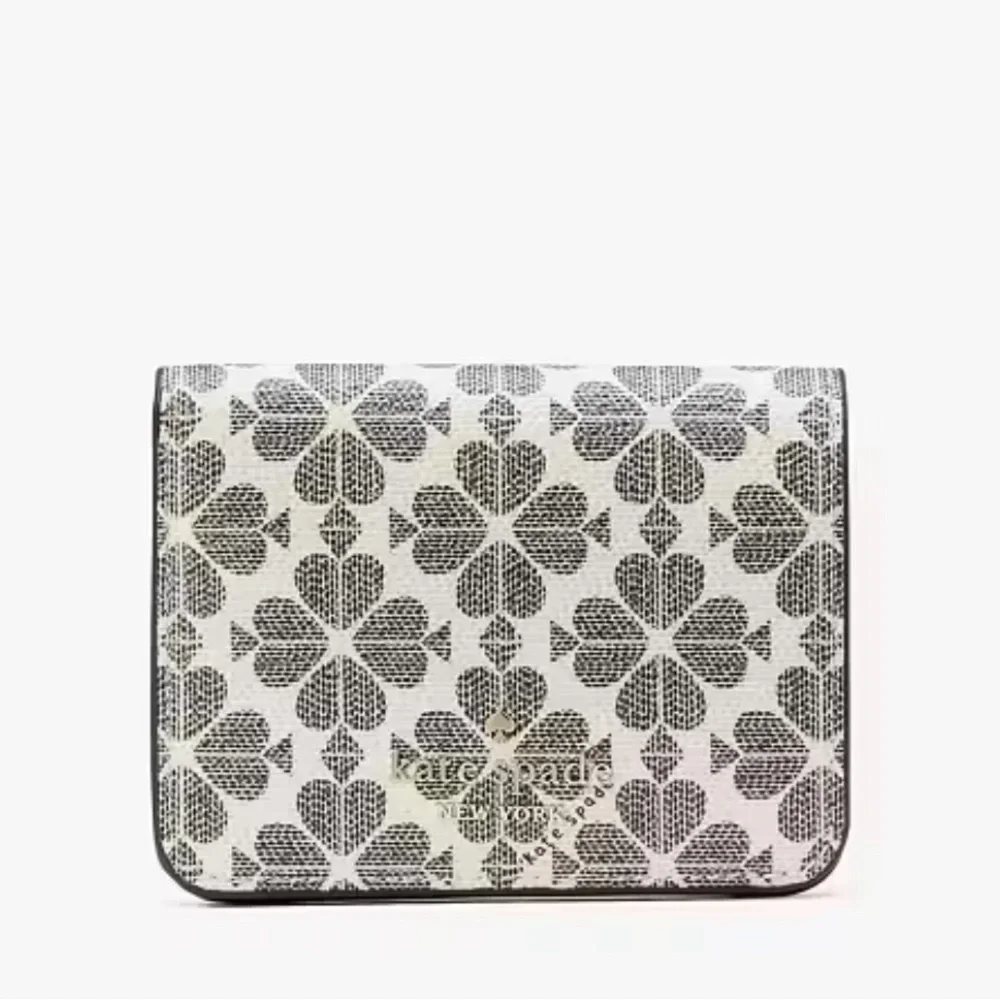 Kate Spade Signature Spade Flower Small Bifold Wallet Black Multi